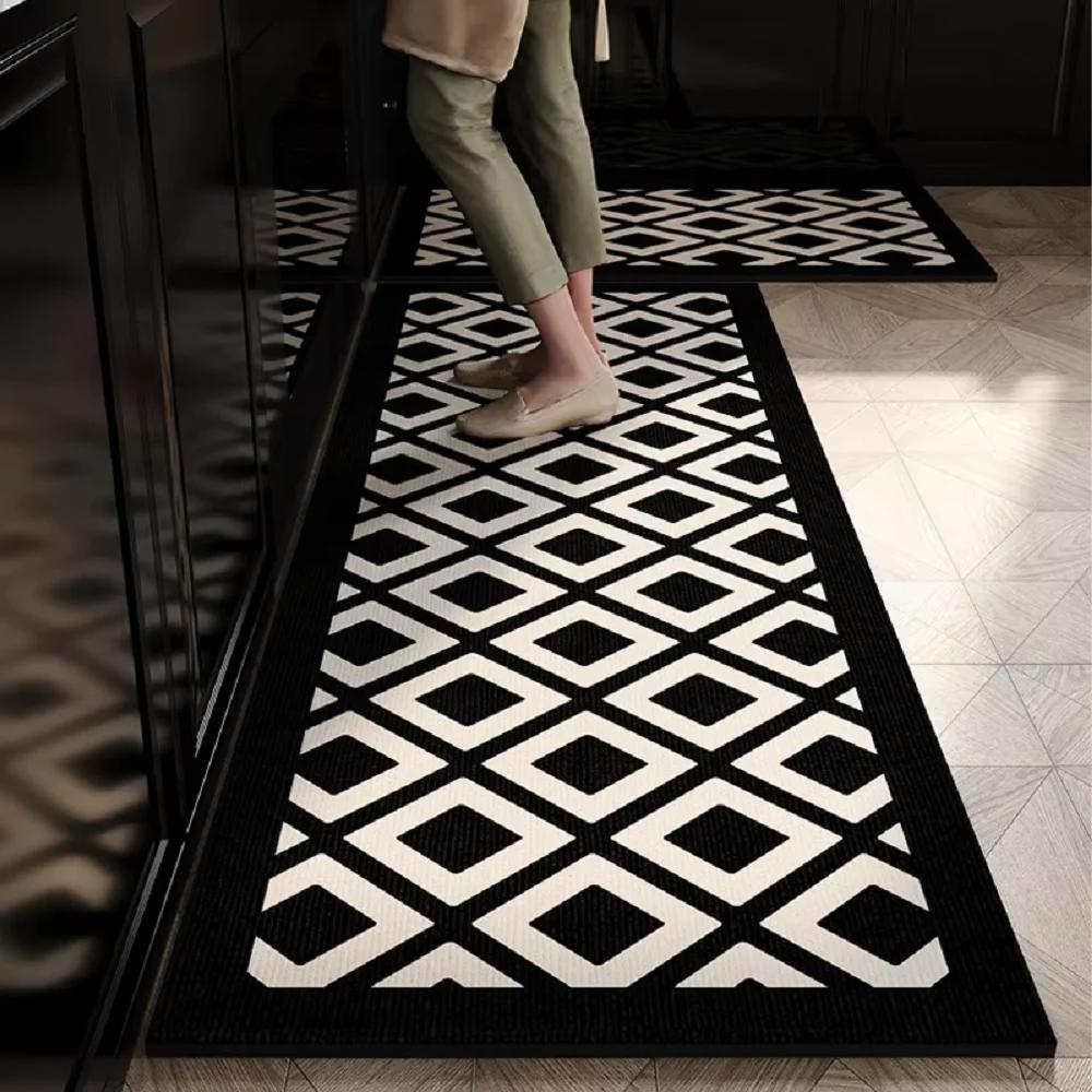 Luxury-Style Kitchen Floor Mat Set - Oil-Resistant, Water-Resistant, Absorbent, Waterproof - Home Decorative Blanket