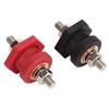 1Pair Thru Panel Battery Terminal Connectors 38 In Black Red 440A Positive Negative Junction Stud