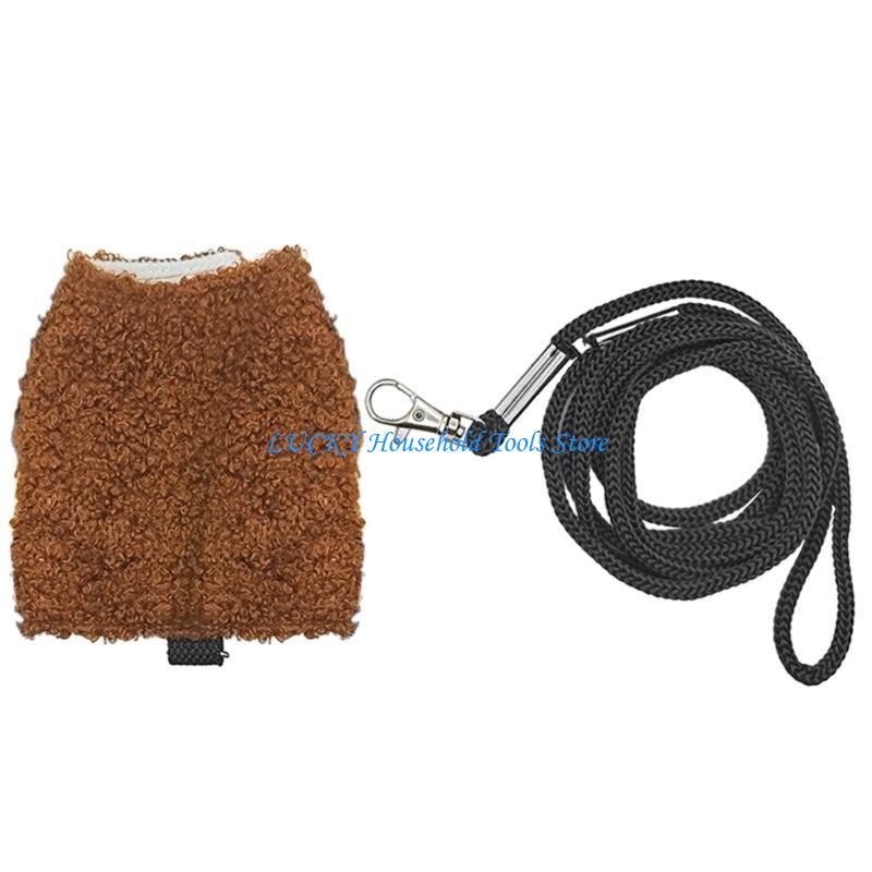 J0MC BeardedDragon Harness and Leash Small Pet Vest Harness Reptiles Warm Clothing