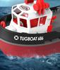 High-Power Dual-Motor Remote Control Tugboat with Extended Battery Life and Lights