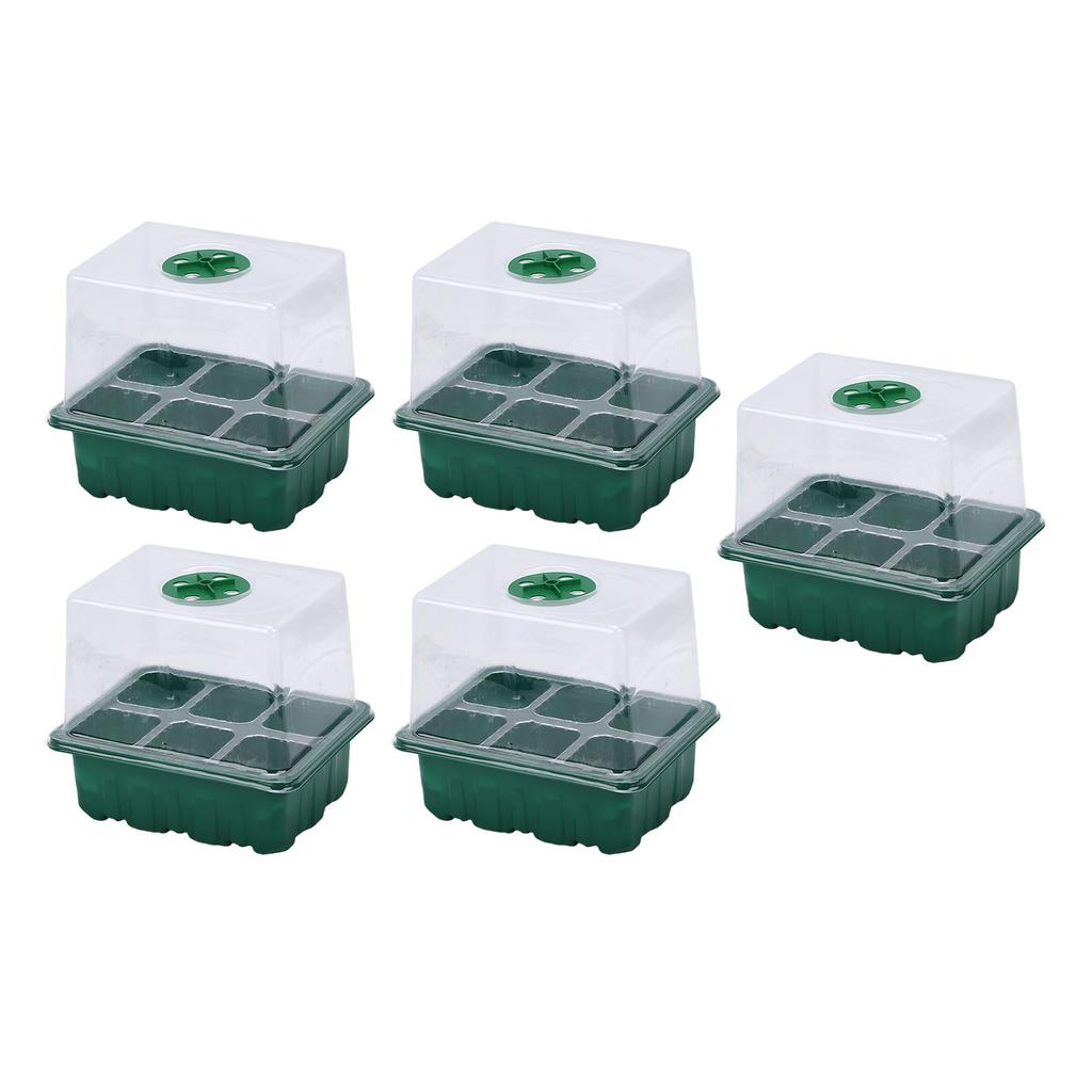 Plant Starter Tray 6 Cells Breathable Visible Reusable Heightened Plant Germination Tray for Gardening