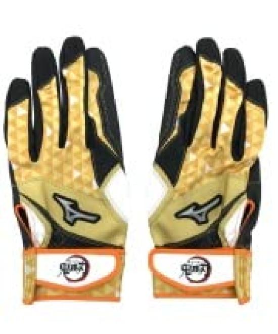 MIZUNO Demon Kimetsu no Yaiba Collaboration Junior Batting Gloves Zenitsu Slayer