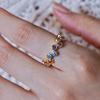 Crafted Beautifully Adjustable Copper Ring With Radiant Rainbow Colors For Womens Style