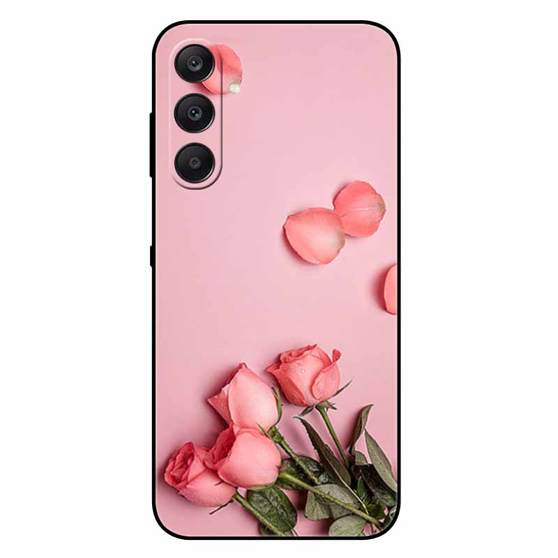 For Samsung A17 5G Case Black Silicone Soft Fashion Animal Back Cover For Samsung Galaxy A17 5G TPU Coque Cute Protective Bumper