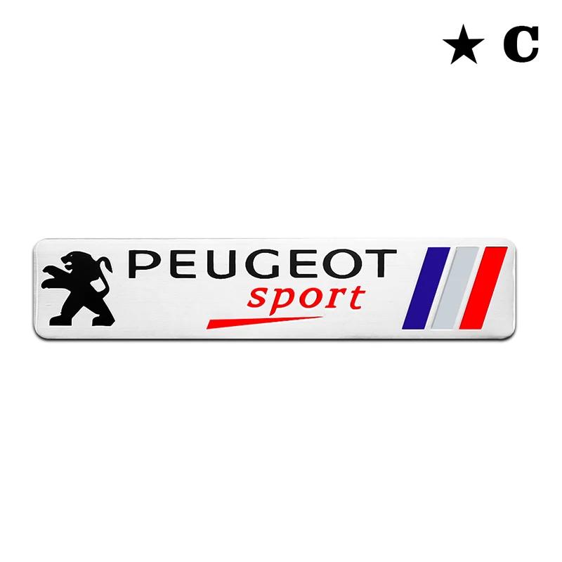 3D Aluminum Alloy Peugeot Car Emblem Badge Decal Sticker for Peugeot 206 207 307 3008 2008 308 408 508 301 208 107