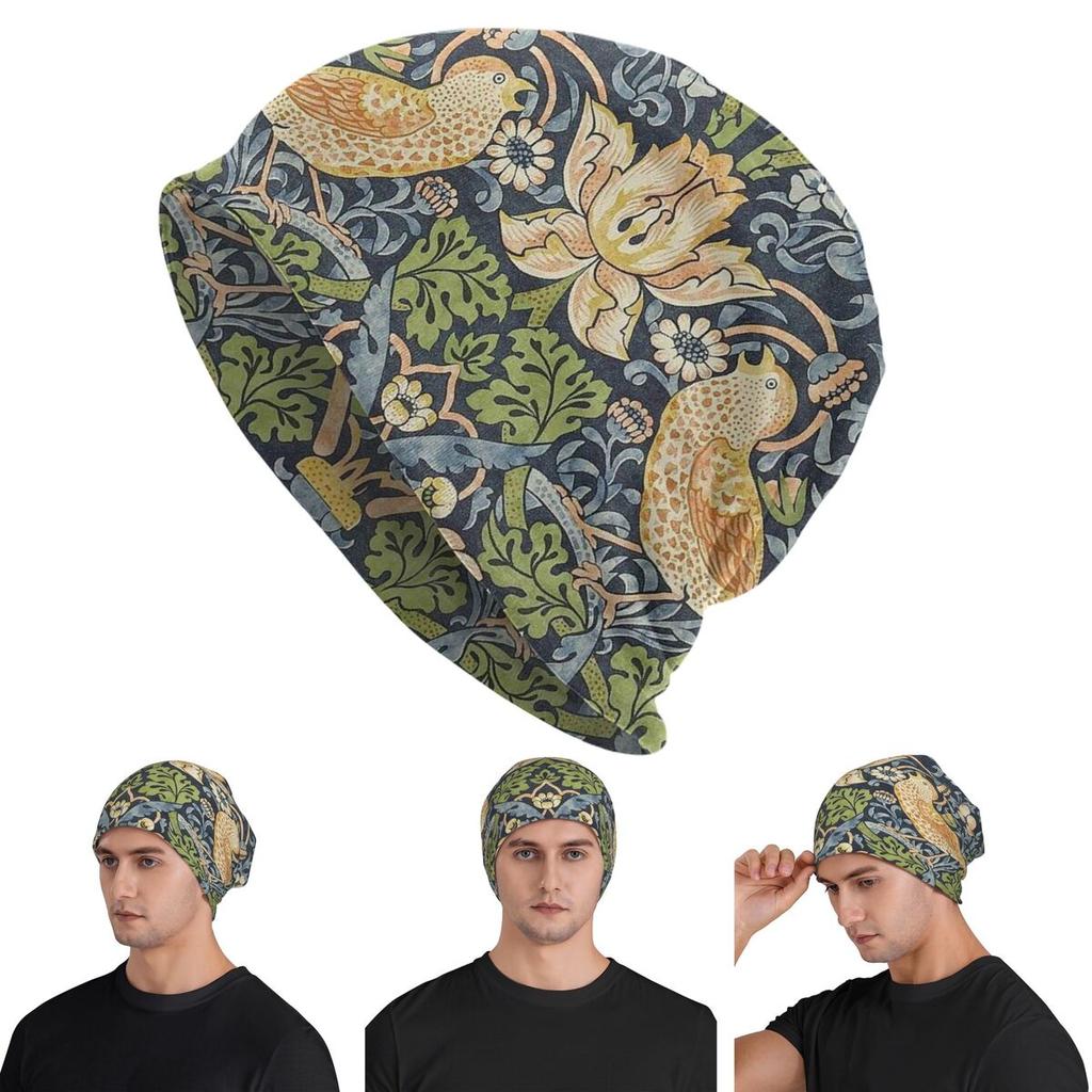 William Morris Unisex Adult Beanies Caps Knitted Bonnet Hat Warm Fashion Autumn Winter Outdoor Skullies Hats