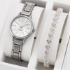 Ladies Watch Temperament Steel Belt Ladies Watch Watch, Simple Trend Ladies Quartz Watch Bracelet Set