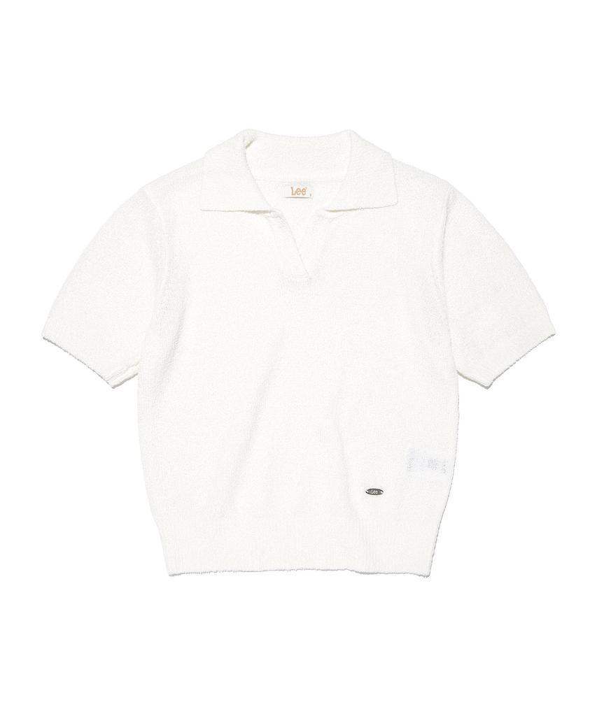 LEE Women'S Open Collar Knit Ivory