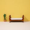 1/12 Scale Miniature Wooden Bed Model Ornament - DIY Miniature Photography Props- Seasonal Decor - Perfect Gift