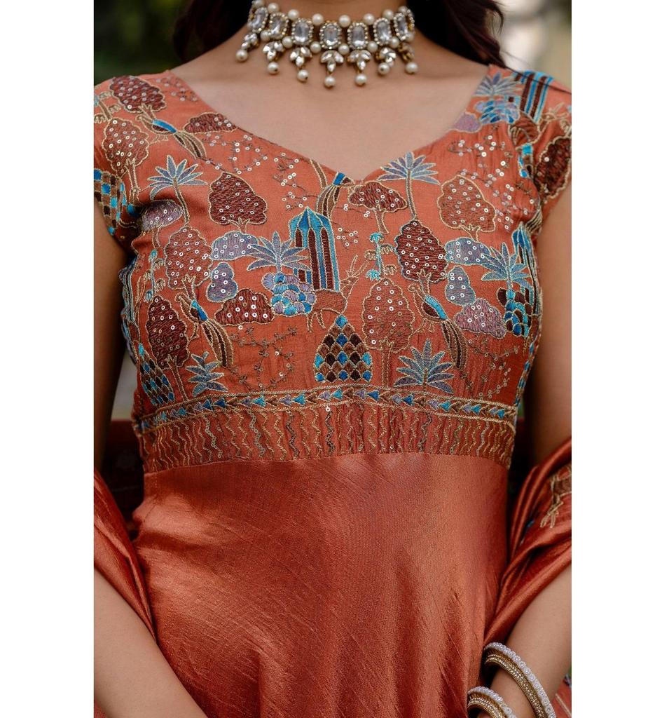 Women Designer Party Wear Gown Dupatta Set Indian Bollywood Party Wear Long Suit