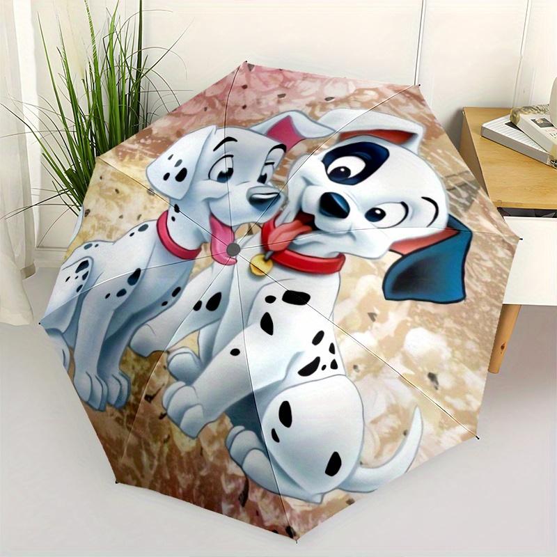 101 Dalmatians Automatic Open/CloseCartoon Umbrella-CuteUmbrella with Cute Design, Portable 3-Fold Compact Umbrella for Men & Women, Valenti