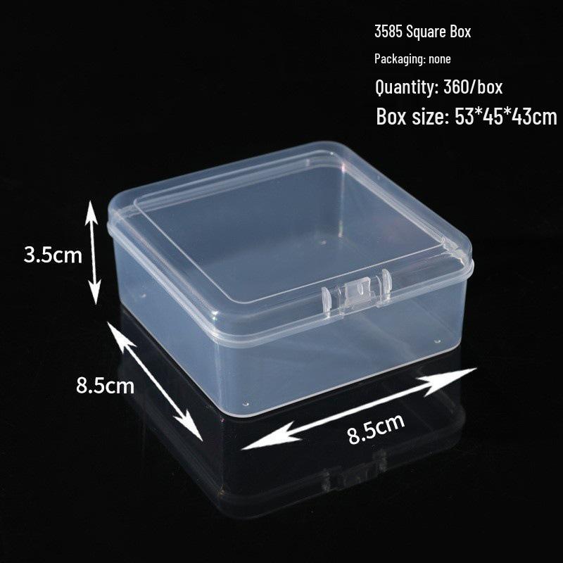 Rectangular Translucent PP Plastic Storage Box with Lid for Jewelry and Small Parts