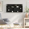 VidaXL Black Display Cabinet 100x8.5x50 Cm Engineered Wood, Wall Cabinet, Wall Storage Cabinet, Cabinet 847948