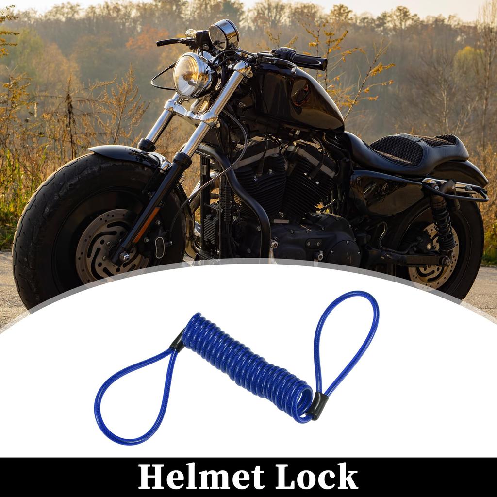 ACROPIX Blue Motorcycle Disc Lock Cable Universal Anti-theft Wheel Lock Replacement - Set of 1