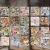 30sheet Vintage Food Scrapbook Stickers Edge Die-Cutting Girly Decorative Sticker for Children Girls Birthday Gifts