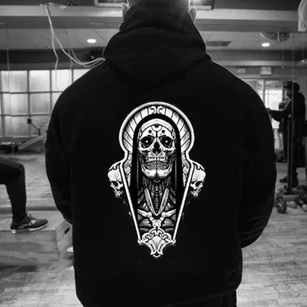 

Men s and women s Santa Claus death hooded sweatshirts printed sportswear essential autumn and winter jerseys novel L