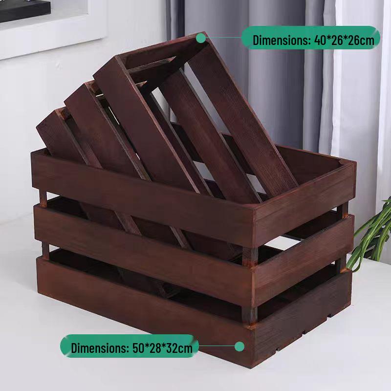 Rectangular Bamboo Bread and Pastry Display Crate