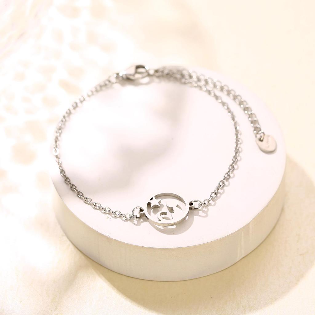 Stainless Steel Animal Fruit Bracelet - Kitten, Puppy, Strawberry Design