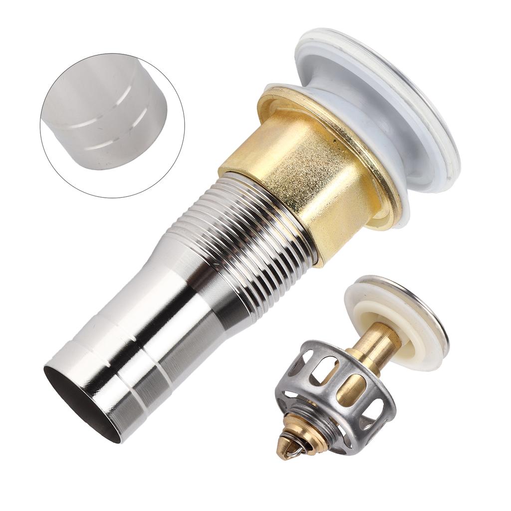 Floor Drain Bouncing with Strainer AntiClogging Plug 304 Stainless Steel for RV Camper Yacht Boat