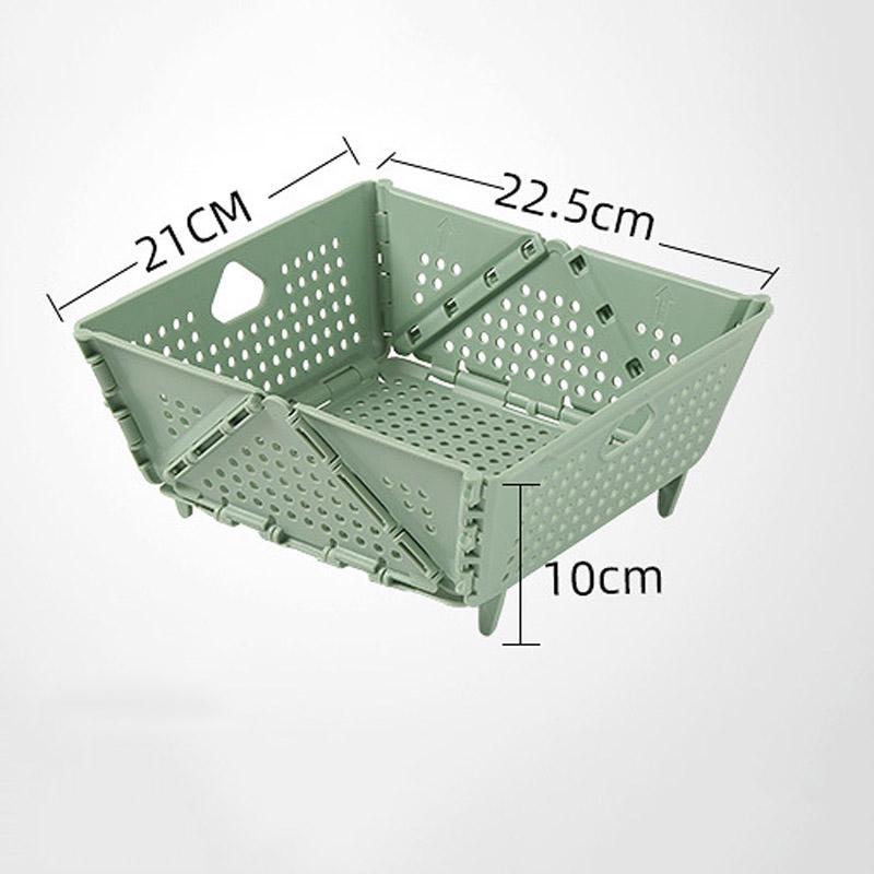 Multifunktionaler, zusammenklappbarer Salat- und Gemüsewaschkorb mit Griffen, der gleichzeitig als platzsparender Aufbewahrungs- und Abtropfbehälter für die Küche dient