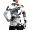 Men's Long Sleeve Cycling Jersey Breathable Quick Dry Zip Up Round Neck Printed Sports Shirt for Outdoor Activities