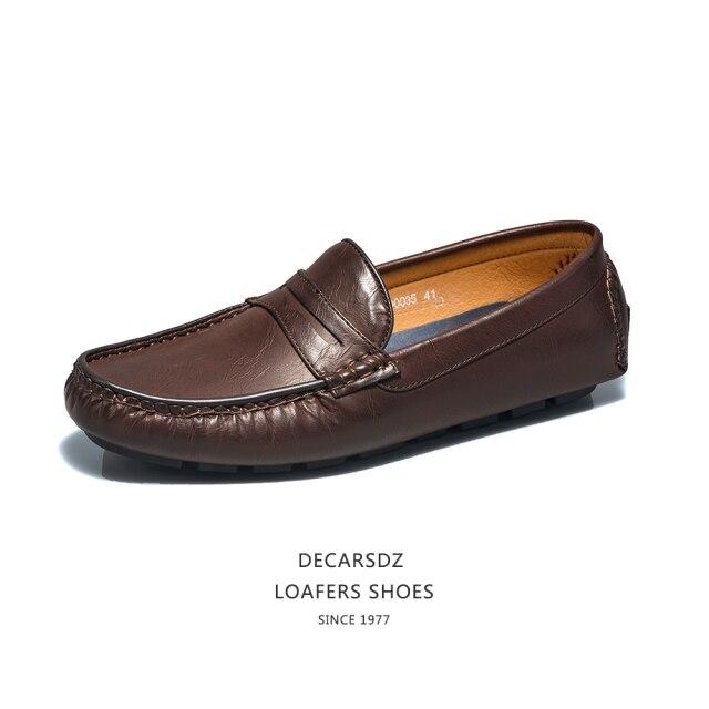 

Decarsdz Чоловіче Взуття Чоловіки Висока Якість Шкіряні Лофери Взуття Для Чоловіків Літо Осінь Зручне Для Водіння Ледачі Чоловіки Повсякденне Взуття 44