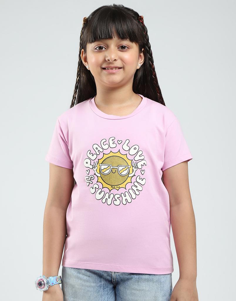 MONTE CARLO Mädchen bedrucktes Rundhals-Top (Packung mit 2)