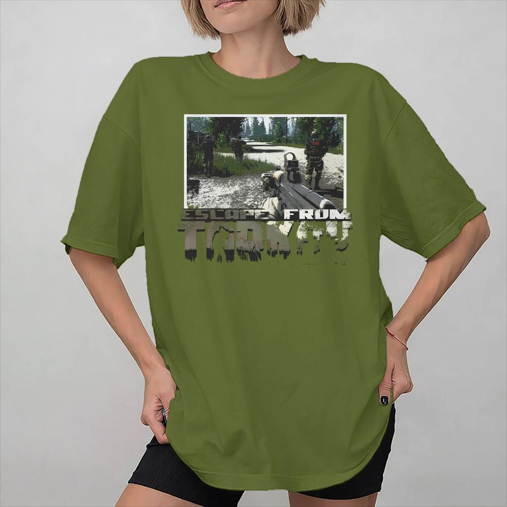 Unisexs Womens Escape From Tarkov USEC T Shirt Cotton Graphic Print Tee Shirts Top Clothing