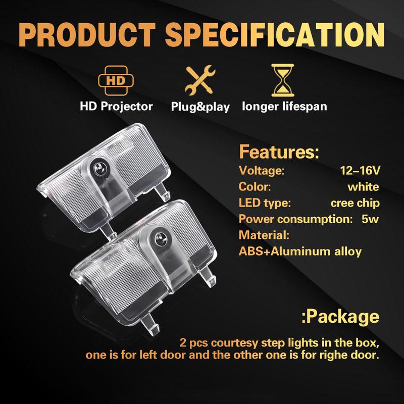 2X For Mazda 6 Atenza 2014 2015 2016 LED Car Door Welcome Light Bulbs Decoration Courtesy Ghost Shadow Warning Lamp Accessories