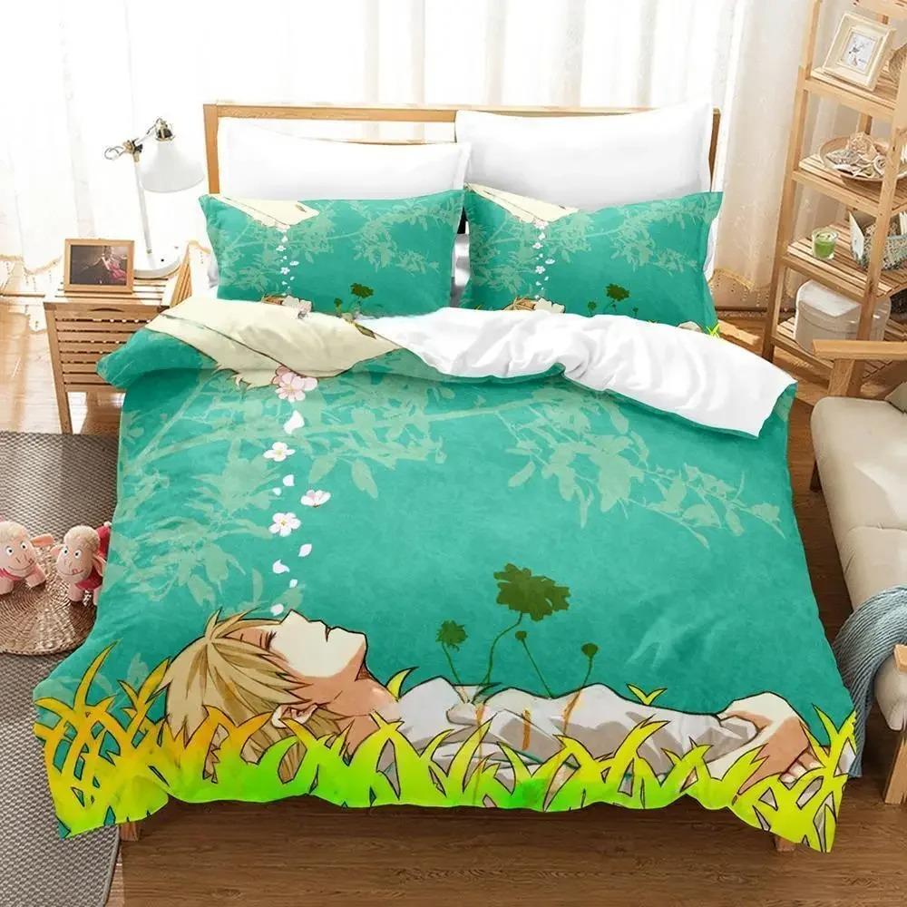 New Natsume's Book of Friends Bedding Set Single Twin Full Queen King Size Bed Set Adult Kid Bedroom Duvet Cover Sets Anime Bed