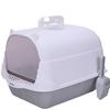 Extra Large Enclosed Cat Litter Box with Deodorant and Splash Guard