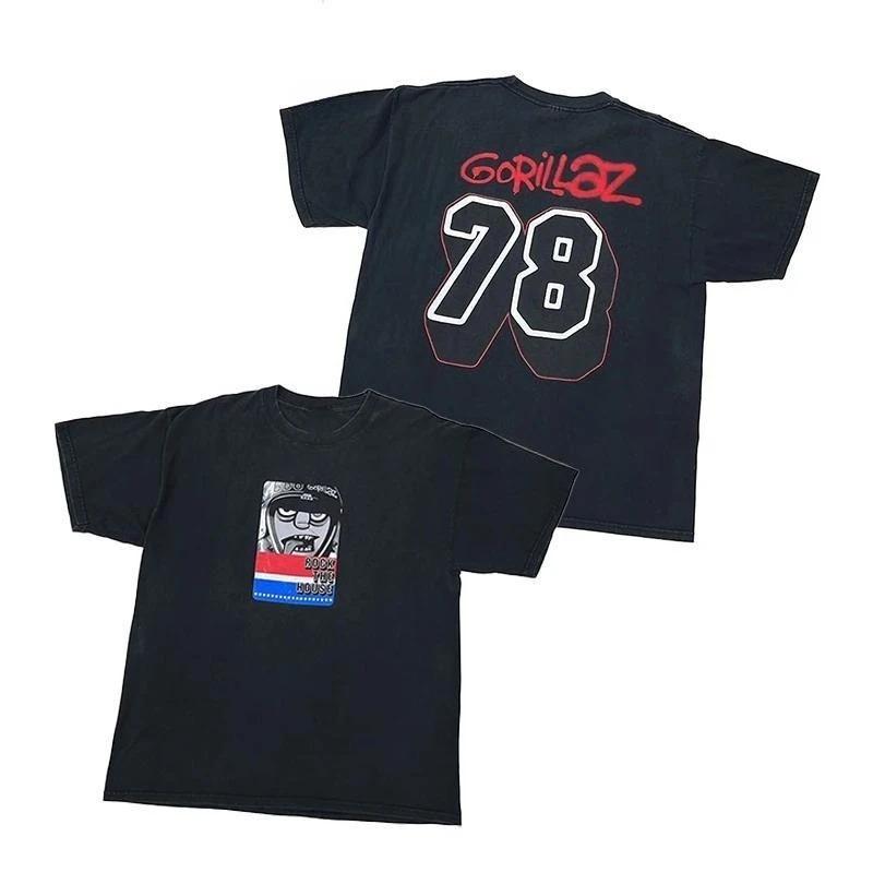 

Gorillaz Street Rascals British Virtual Band Rock Vintage High-end Luxury hot product Unisex Cotton Oversized Comfortable Cotton 4XL