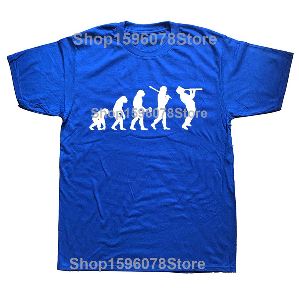 Clarinet Oboe Player Clarinetist Oboist Evolution Print T-Shirt Summer Casual Top Tee Printed T Shirt Fashion