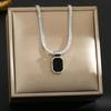 Women's Silver Titanium Steel Necklace with Micro-Inlaid Zircon - Elegant, Durable Clavicle Chain Jewelry