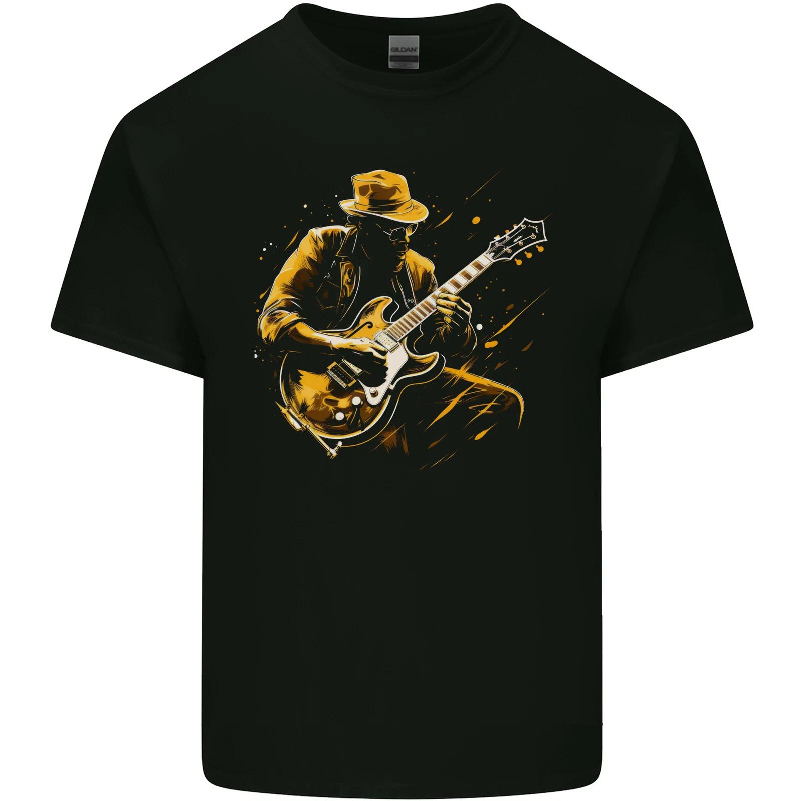 Jazz Guitar Player Guitarist Kids T-Shirt Childrens L