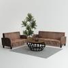 Day and Night - Day and Night 2-piece Sofa Set In Brown Artificial Suede
