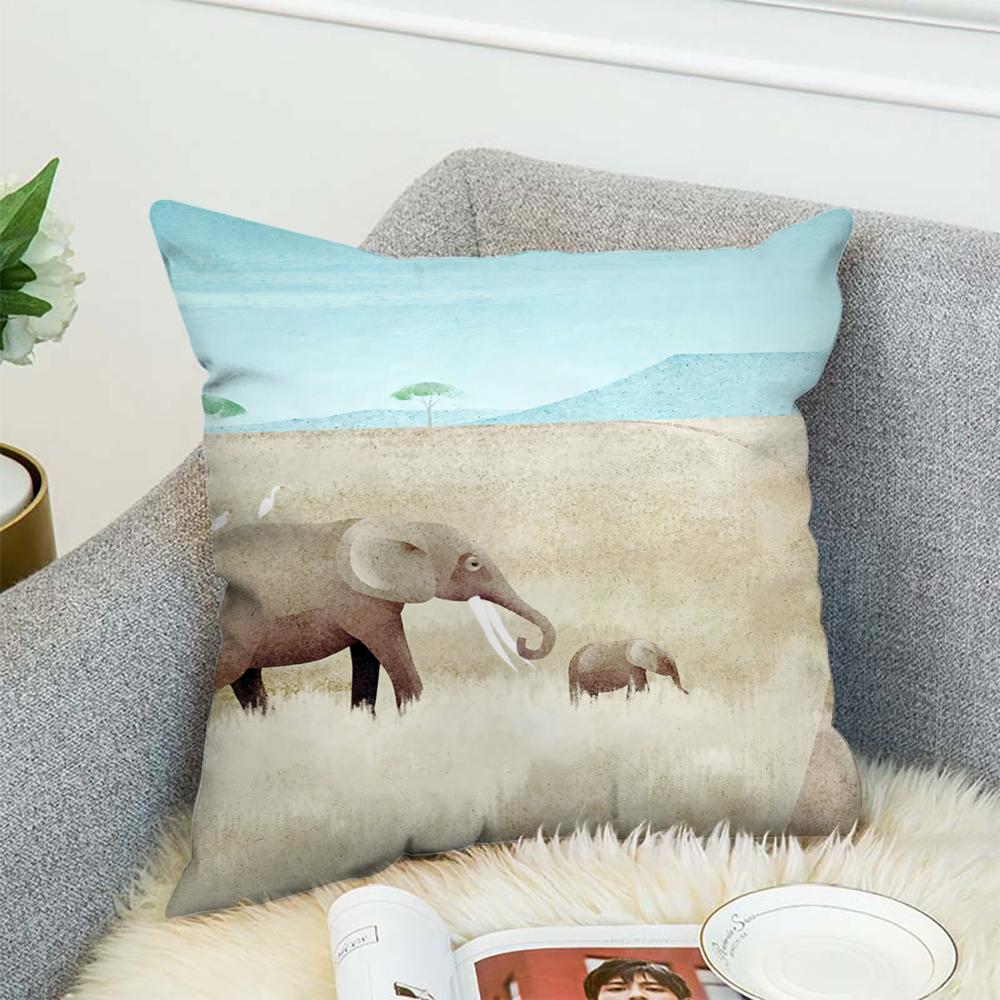H-Henry Art Pillow Case For Car Sofa Decorative Home Double-sided Print Plush Square Throw Pillow Cushion Cover