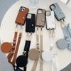 Card Slot Coin Purse Lanyard Protective Crossbody Wallet for IPhone 16 15 Plus 14 13 12 11 7 8 Pro Max Leather Phone Case Cover