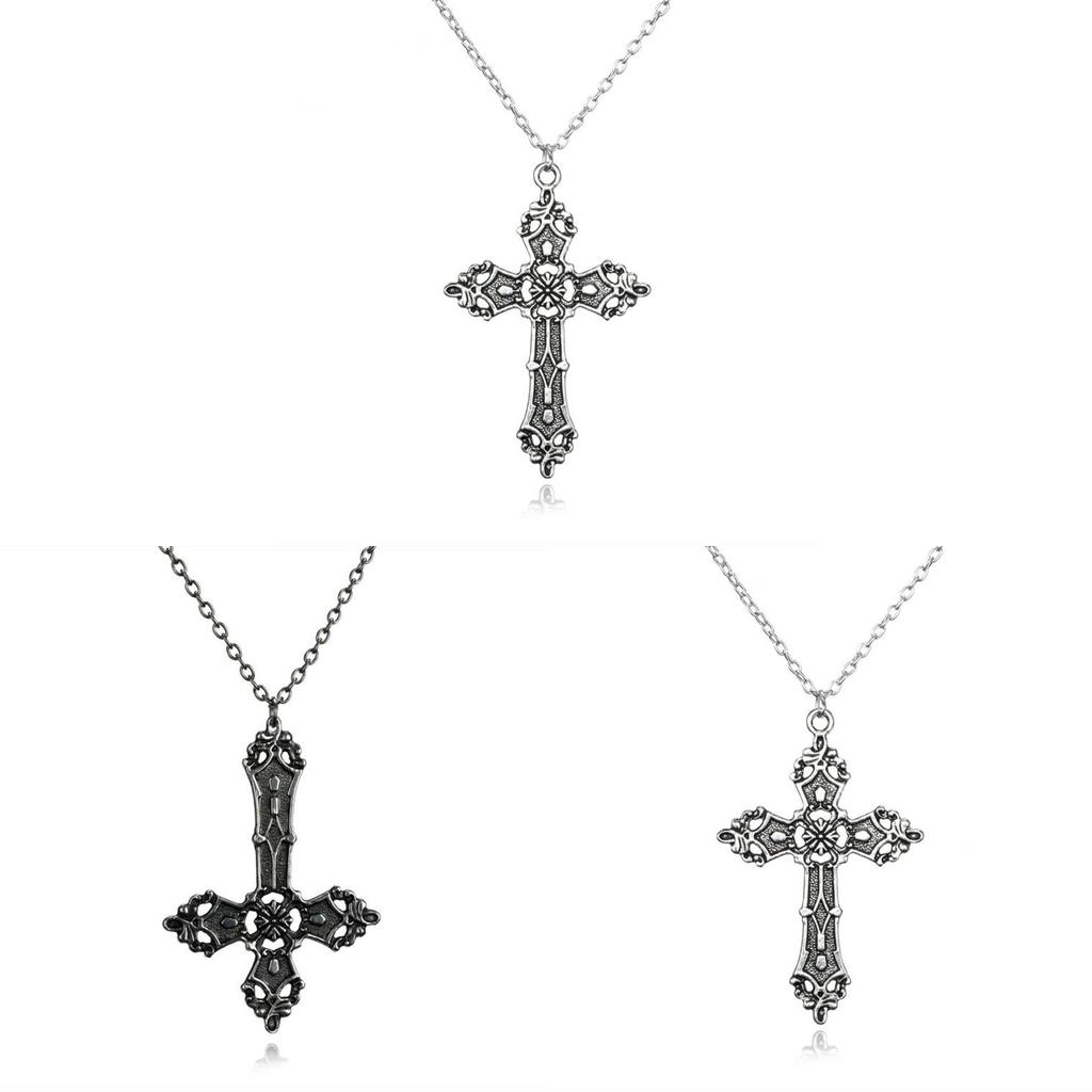 Gothic Cross Pendant Necklace For Women With Vintage Bohemian Style For Summer 2024