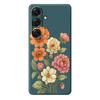 For Samsung Galaxy S25 Case Beautiful Flowers Pattern Printing Straight Edge TPU Phone Back Cover