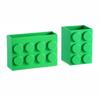 2Pcs Building Block Block Storage Box Tableware Container Desk Organizer  Kitchen Supplies