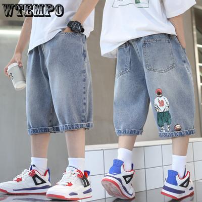 Children's Denim Shorts Summer Thin Summer Clothes Boys' Casual Shorts Boys' Cropped Pants Summer