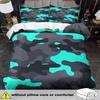 2/3Pcs Camouflage Print Duvet Cover Set 100% Polyester Soft Breathable Bedding With Pillowcases Machine Washable All Season