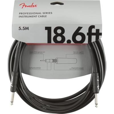 Fender Shielded Professional Series Instrument Cable, Straight/Straight, 18.6', Black