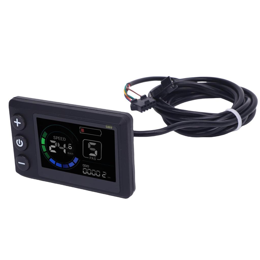 Electric LCD Display Meter S869 DC 24V 36V 48V LCD Display Screen Control Panel with SM Plug for Electric Bike Scooter