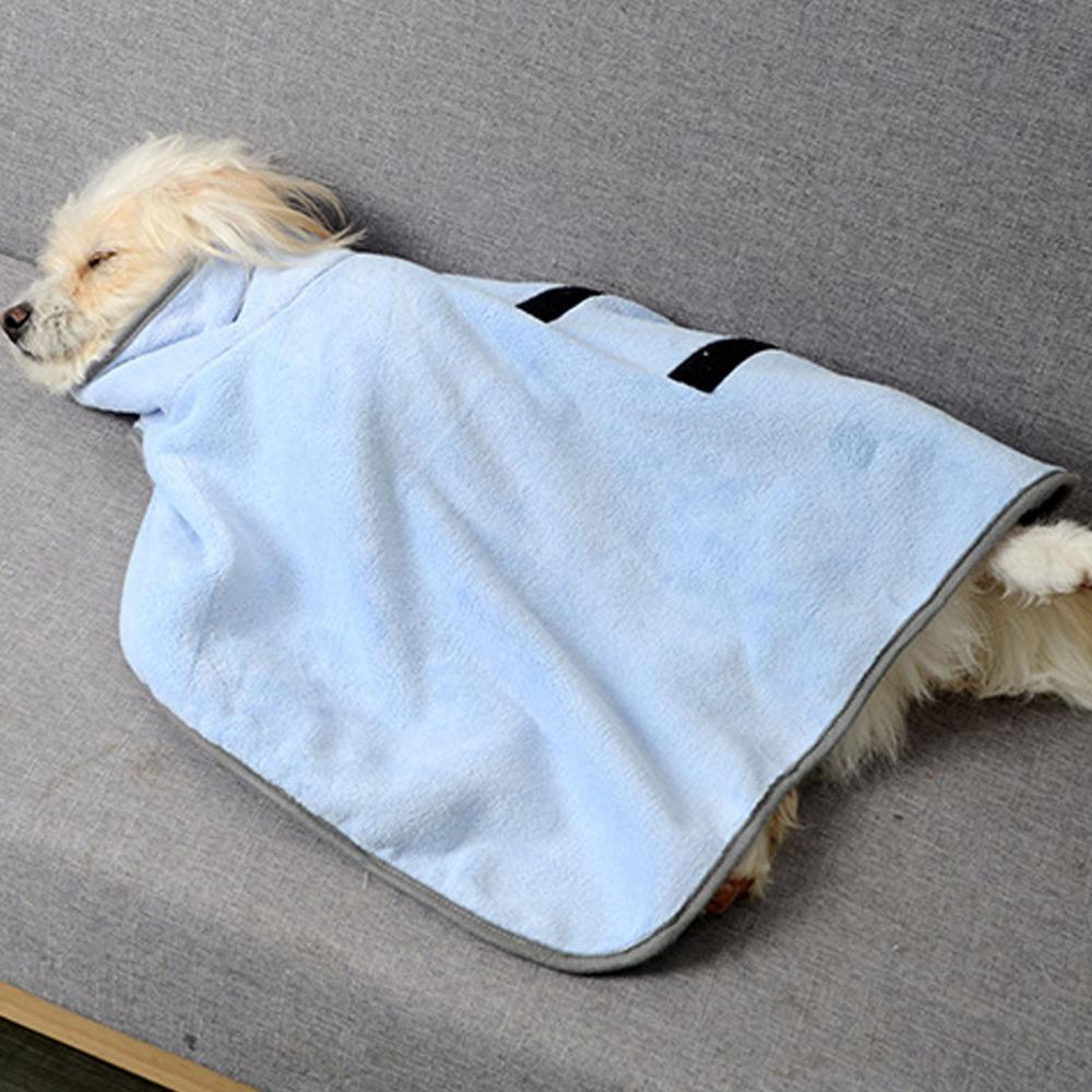 Large Size Cut Pet Bath Robe Microfiber Fabric Dog Drying Coat  Small Medium Pets