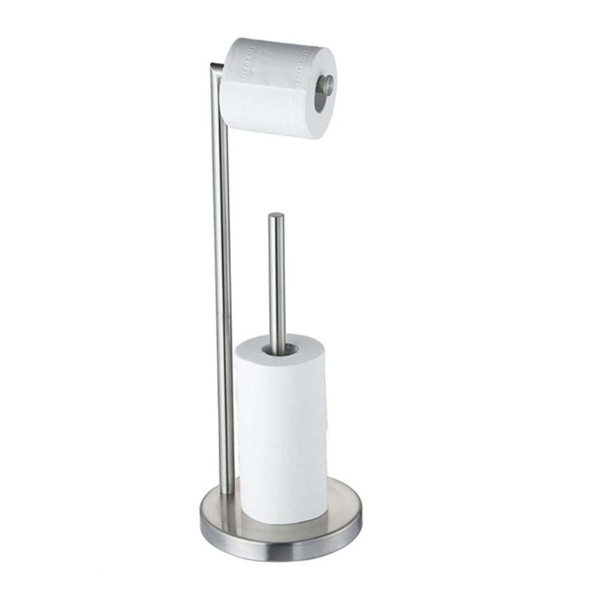 

1 шт. Напольный держатель для бумажных полотенец, напольный держатель для туалетной бумаги, держатель для бумажных рулонов из нержавеющей стали, стойка для хранения, ванная комната серебряный