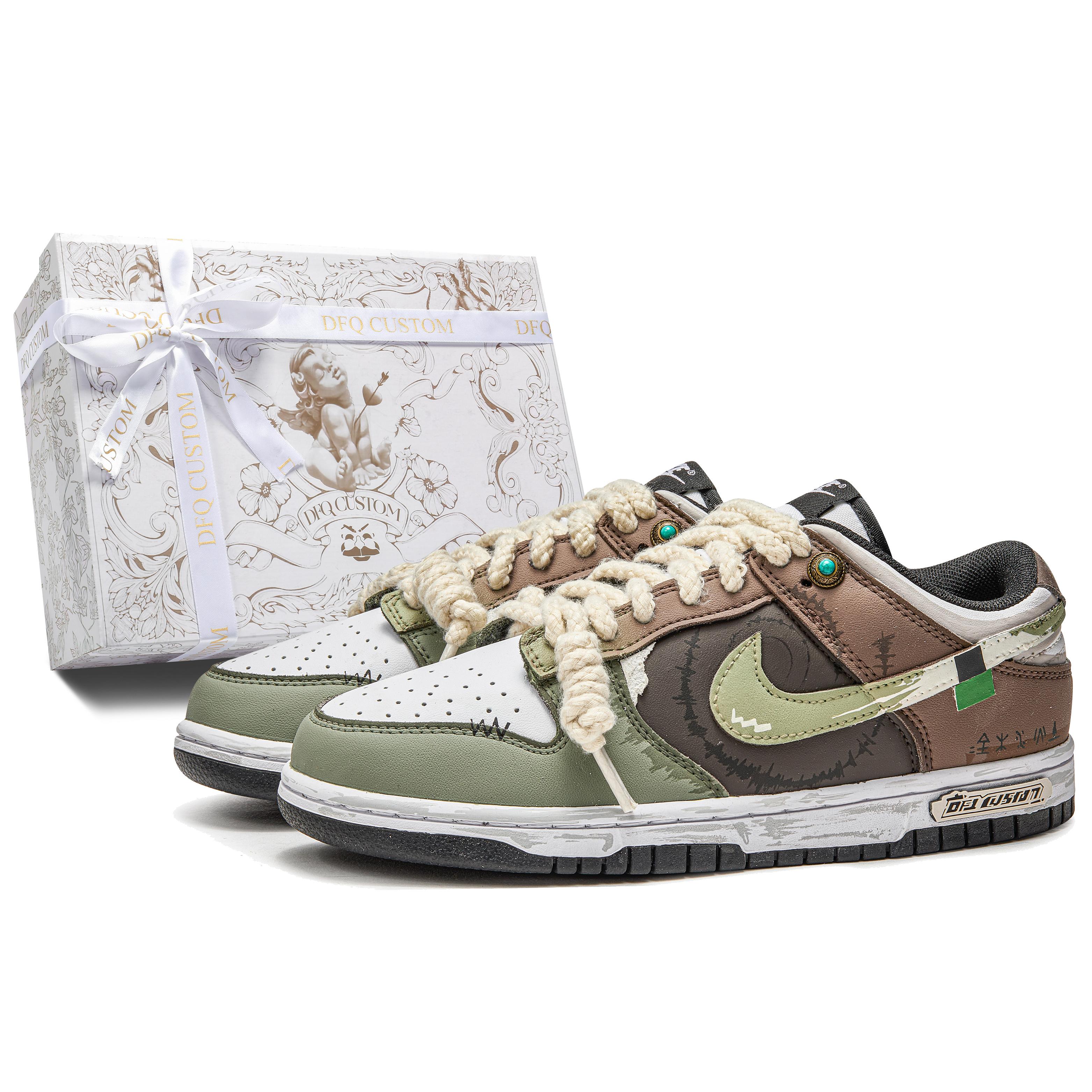 

Nike Dunk Box, Jungle Adventure Quick Dry Abrasion Resistant Balance Low top Skateboard Shoes Men s DD1391-100(TeamM--BOX) 46