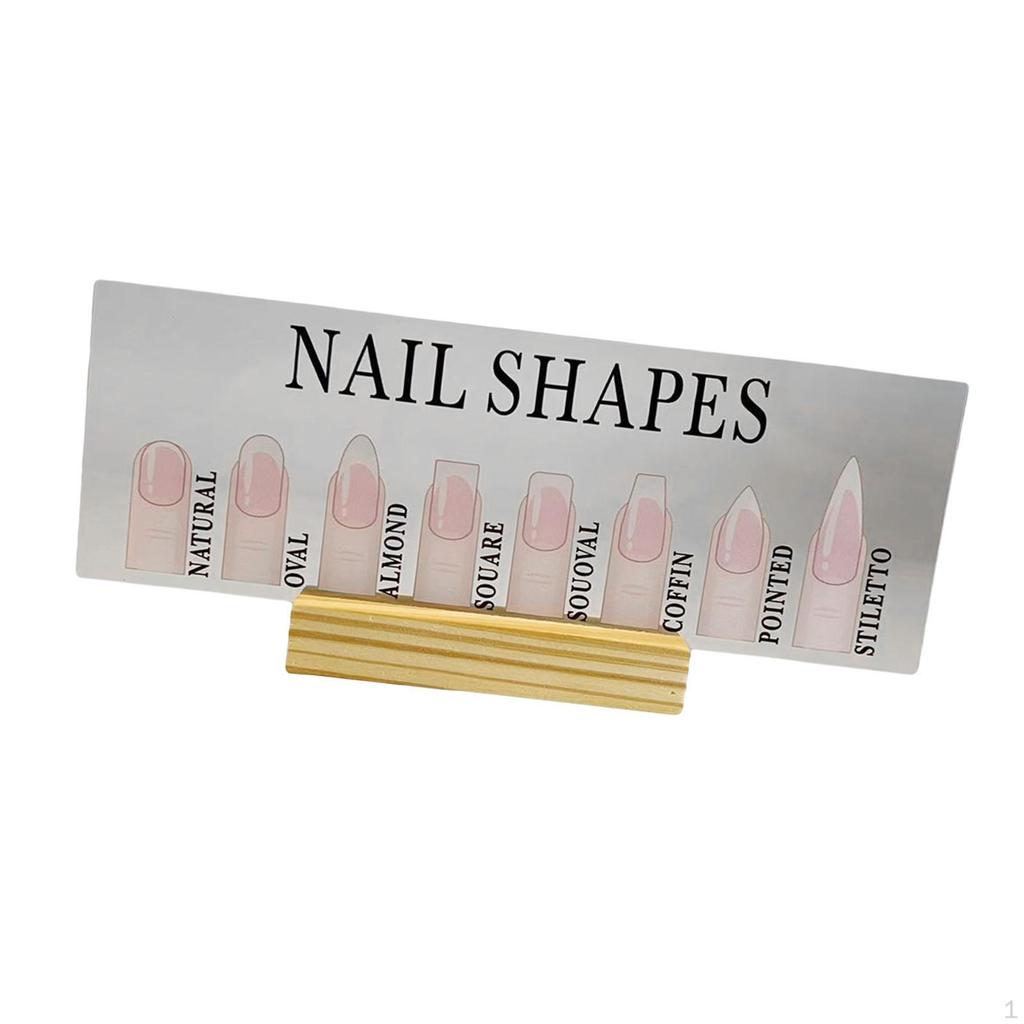 Acrylic Display Board for Nail Art with Base Sample Tips And Photo Props