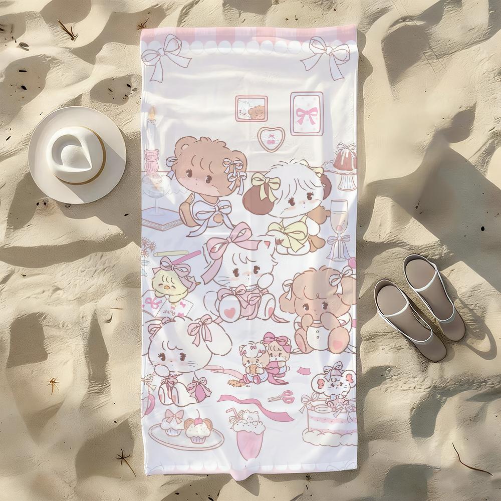 Cartoon Cute M-Mikko Towel For Swim Yoga Gym Quick Drying Soft and Skin-friendly Beach Towels All-Season